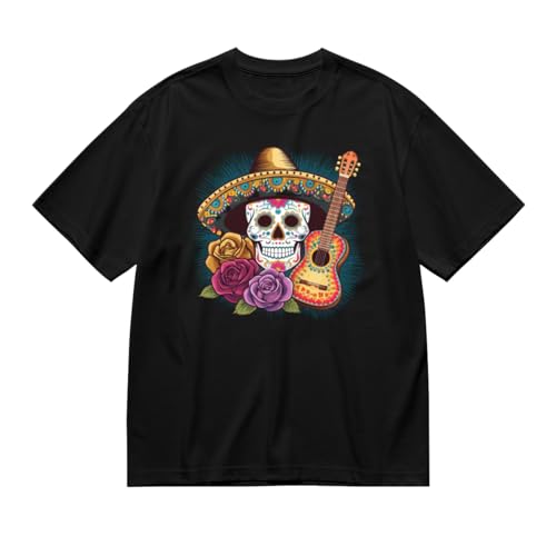 Cute Cinco De Mayo Mexican Skull Graphic Unisex T-Shirt for Women Or Men Mom Dad Gift