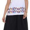 Women's Mexican Shirts Peasant Blouses Embroidered Sleeveless Boho Summer Shirt Fiesta Party Fashion Tank Top