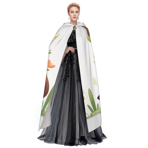 Mexican Otomi Animals - Hooded Cape Halloween Costume Accessories for Adults Cosplay Party Costumes