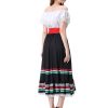 Mexican Costume for Women Traditional Mexican Dress for Halloween Cinco De Mayo Fiesta Senorita Blouse Dance Costume