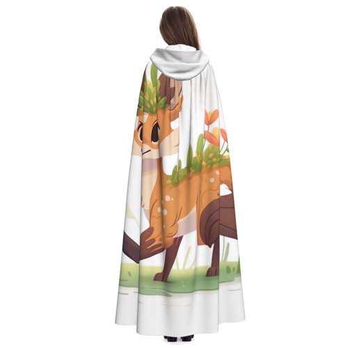Mexican Otomi Animals - Hooded Cape Halloween Costume Accessories for Adults Cosplay Party Costumes