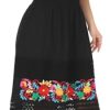 Mexican Dress for Women Boho Embroidered Maxi Lace Wedding Party Dress