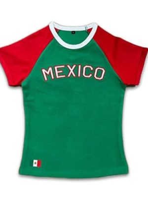 Graphic Tee 2000s Mexico Jersey 90s Going Out Y2k Clothes Summer Crop Tops Baby Tee