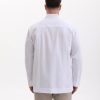 Men's Guayabera Shirts for Men Long Sleeve Cuban Snap Button Shirts Mexican Guayabera Shirts with Four Pockets