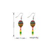 4Pairs Cinco De Mayo Piñata Sombrero Maracas Chili Pepper Racket Horse Hat Avocado Cactus Drop Dangle Earring Set for Women