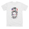 Yes I'm Both of Them Shirt – Half Mexican American T-Shirt, Mexico America USA Flag, Woman Messy Bun Top, Statement Gift Tee