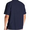 Paneled Short Sleeve Shirt for Men, Classic Fit, Wrinkle Resistant, Casual Button-Down Shirt With Spread Collar