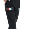 Women's Mexican Floral Embroidered Jumpsuits Casual Lace Short Sleeves Pants with Two Pockets