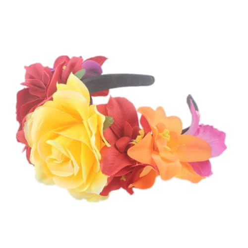 Flower Headband Mexican Flower Crown Headpiece Party Costume Mexican Fancy Dress