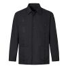 Men's Long Sleeve Guayabera Shirts Cuban Shirts