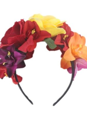 Flower Headband Mexican Flower Crown Headpiece Party Costume Mexican Fancy Dress