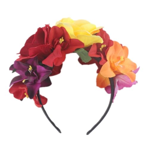 Flower Headband Mexican Flower Crown Headpiece Party Costume Mexican Fancy Dress
