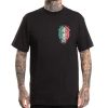 Sullen Men's De La Muerte Mex Tattoo Lifestyle Graphic Standard Day of The Dead Capsule Short Sleeve Tee Black