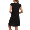 Slim Women’s Mexican Embroidered Dress Fiesta, Ruffle Sleeve Boho Dresses Sleeveless Traditional Floral Sundress