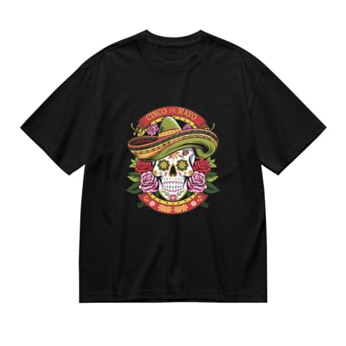 Cinco de Mayo Mexican Skull Graphic Unisex T-Shirt for Women Or Men Boys Girls Gift