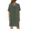Women's Embroidered Mexican Peasant Dresses, Plus Size Fiesta Boho Dress for Women, Traditional Floral Bohemian Tunic