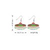 9 Pairs Cinco De Mayo Earrings for Women Mexican Fiesta Earrings Set Funny Pepper Racket Rainbow Horse Hat Cactus Guitar Chili