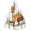 Mexican Otomi Animals - Hooded Cape Halloween Costume Accessories for Adults Cosplay Party Costumes