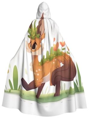 Mexican Otomi Animals - Hooded Cape Halloween Costume Accessories for Adults Cosplay Party Costumes
