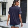 Embroidered Mexican Peasant Blouse Women Summer Boho Shirt Mexico Fiesta Short Sleeve Tops