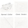 Mens Cuban Guayabera Shirts Button Down Short Sleeve Shirt Casual Linen Summer Beach Vacation Hippie Tops