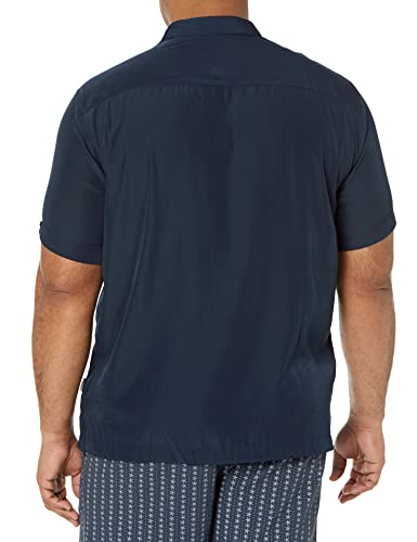 Paneled Short Sleeve Shirt for Men, Classic Fit, Wrinkle Resistant, Casual Button-Down Shirt With Spread Collar