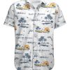 Gulf of Mexico Button Hawaiian Shirts for Men Loose Short Sleeve Summer Beach Resort Casual Shirt Gift for Mexican Lovers