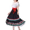 Mexican Costume for Women Traditional Mexican Dress for Halloween Cinco De Mayo Fiesta Senorita Blouse Dance Costume