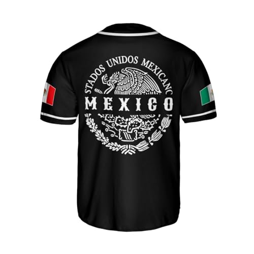 Mexico Baseball Jersey Shirts, Jersey De Mexico Flag Jersey for Men Women, Mexican Eagle Unisex Shirt Sports Gifts