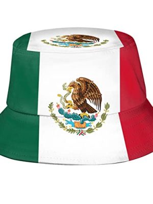 Cute Flag Bucket Hats Fashion Sun Cap Packable Outdoor Patriotic Fisherman Hat for Women Men