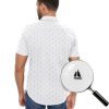 Men Classic Slim Fit Woven Short Sleeve Wrinkle Resistant Print Shirt