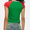 Graphic Tee 2000s Mexico Jersey 90s Going Out Y2k Clothes Summer Crop Tops Baby Tee