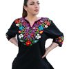 Traditional Mexican Shirt for Women Made in Mexico - Embroidered Mexican Peasant Blouse - Cinco de Mayo Clothes for Women