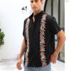Mexican Shirts for Men Guayabera Shirt Traditional Embroidered Dress Up Fiesta Independence Day of The Dead Cinco De Mayo