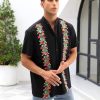 Mexican Shirts for Men Guayabera Shirt Traditional Embroidered Dress Up Fiesta Independence Day of The Dead Cinco De Mayo