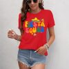 Cinco De Mayo Shirt Women: Let's Fiesta Shirt Mexican Party T-Shirt Graphic Tee Funny Letter Print Tops