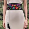 Traditional Embroidered Mexican Belt Tassel Waist Belt Adjustable Belt Day Of The Dead Ethnic Boho Party Belt E1