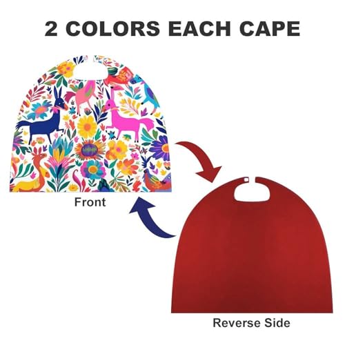 Unisex Adults Halloween Cloak Reversible Vampire Cape Lightweight And Comfortable Witch Cape Cloak Mexican Otomi Animals