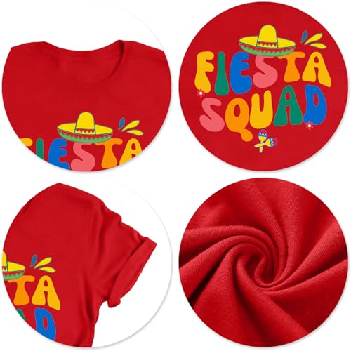 Cinco De Mayo Shirt Women: Let's Fiesta Shirt Mexican Party T-Shirt Graphic Tee Funny Letter Print Tops