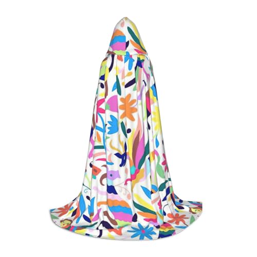 Mexican Otomi Animals Hooded cape, fit for role-playing, stage costumes, winter activities, and casual wear