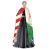Unisex robes capes Adult Mexican American Flag Print Hooded Cloak for Cosplay Halloween Carnival Costumes