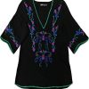 Women's Summer Peasant Blouses Boho Embroidery Mexican Bohemian Tops Shirt Tunic Blouses