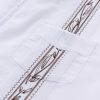 Men's Short Sleeve Guayabera Shirts for Men Cuban Zipper Casual Cotton Beach Tops with Pockets