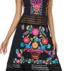Mexican Dress Embroidered Casual Halter Off Shoulder Maxi Cocktail Dresses Sexy Dress for Women Date Night