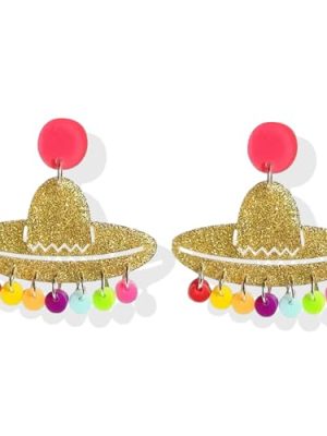 Cinco De Mayo Earrings Fiesta Earrings for Women Colorful Mexico Earring for Men Fiesta Party Supplies Mexican Carnival Earring