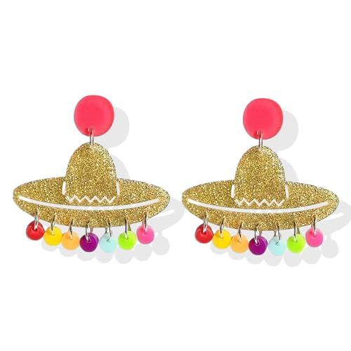 Cinco De Mayo Earrings Fiesta Earrings for Women Colorful Mexico Earring for Men Fiesta Party Supplies Mexican Carnival Earring