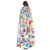 Mexican Otomi Animals Print Unisex Full Length Hooded Robe Cloak Long Cape Cosplay Costume Halloween Christmas Cloak