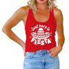 Cinco De Mayo Tank Tops for Women Sombrero 5 De Mayo T-Shirt Mexican Fiesta Sleeveless