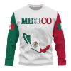 Mexico Eagle Long Sleeve T-Shirt Mexican Flag Tee 3D Printed Mexico Jersey Round Neck Long Sleeve Top Unisex