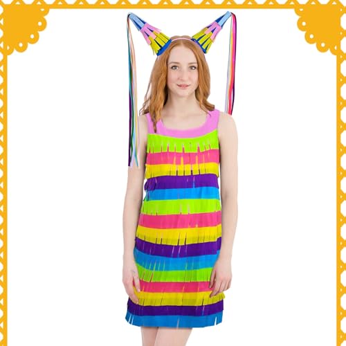 Mexican Couple Costume for Adult and Pinata - Fiesta Dress for Cosplay Cinco De Mayo Party